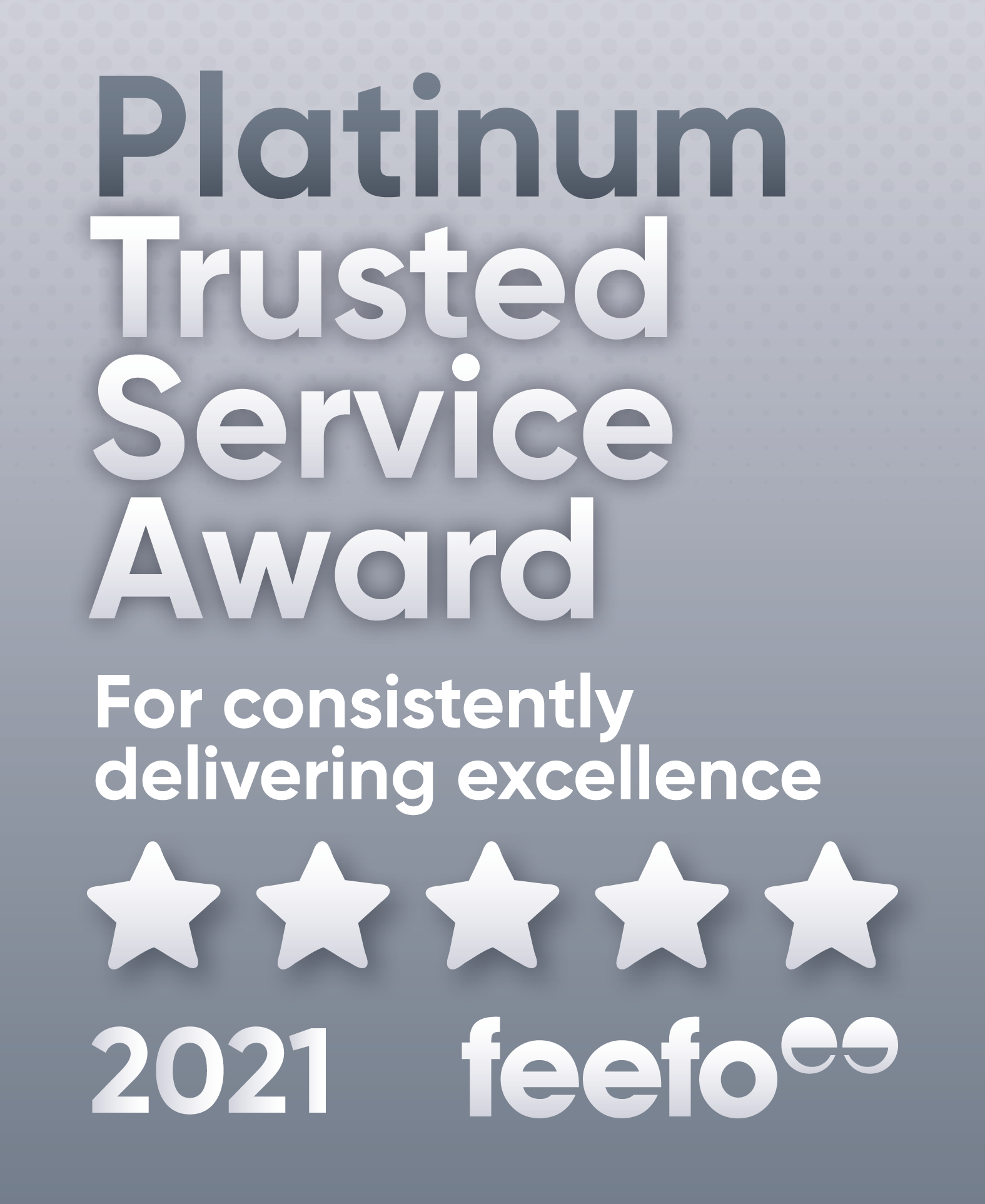 Feefo Platinum Trusted Service 2020