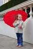 Heart Junior UV - Red  - Image 3 - Available from Fulton Umbrellas