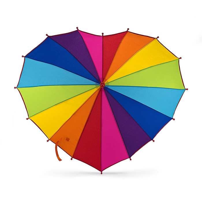 Heart Junior Rainbow Heart  - Available from Fulton Umbrellas