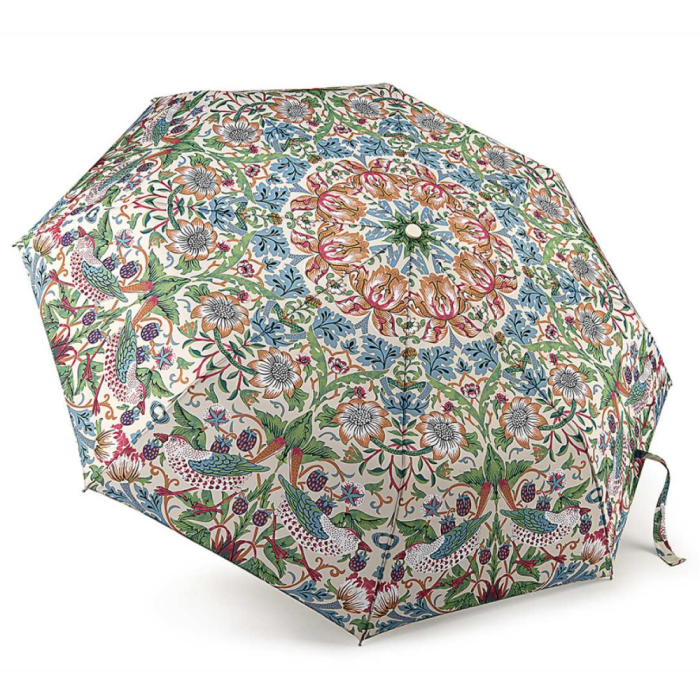 Morris & Co Minilite - Strawberry Thief Cream  - Available from Fulton Umbrellas