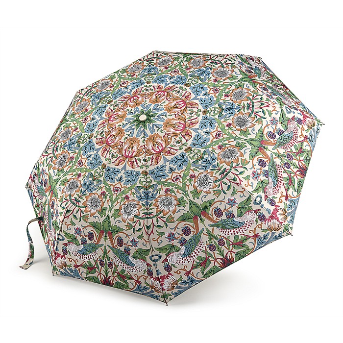 Morris & Co Minilite - Strawberry Thief Cream  - Available from Fulton Umbrellas
