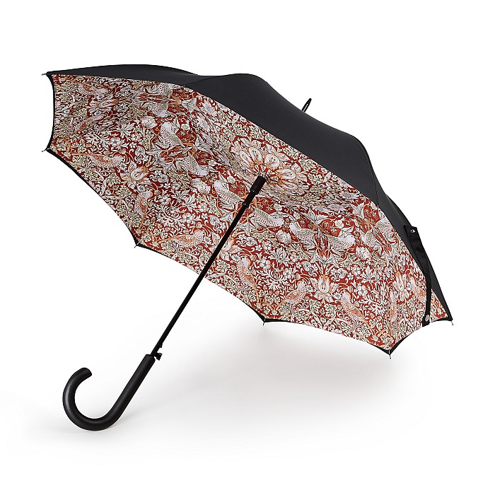 Morris & Co. Bloomsbury - Strawberry Thief Indian Red  - Available from Fulton Umbrellas