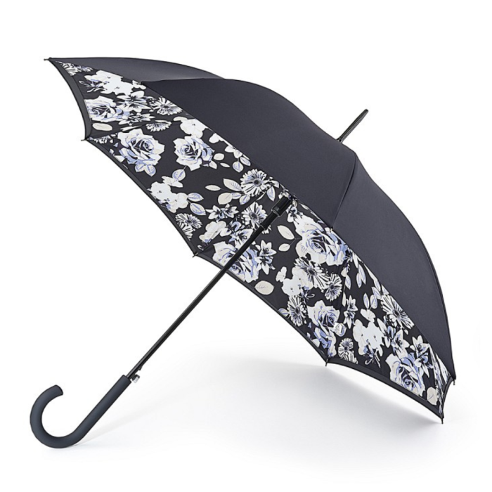 Bloomsbury - Mono Floral  - Available from Fulton Umbrellas