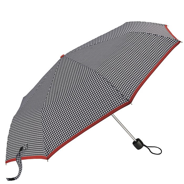 Minilite - Houndstooth Red Border  - Available from Fulton Umbrellas